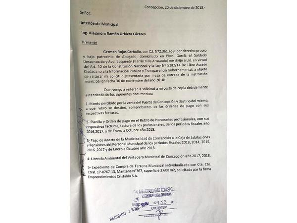 Accionan contra intendente por violar ley de acceso a información