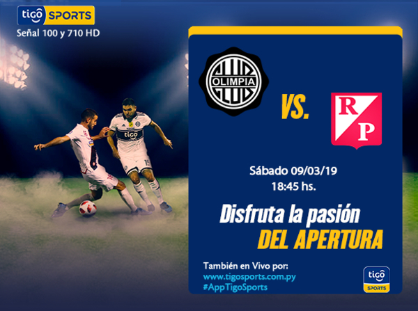 El líder Olimpia se mide a River