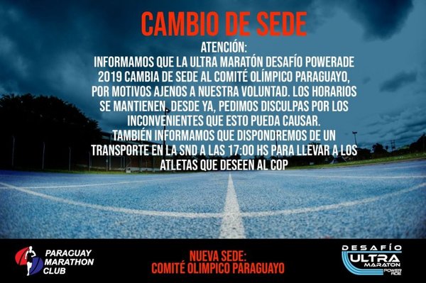 Ultramaratón cambia de sede - Deportes - ABC Color