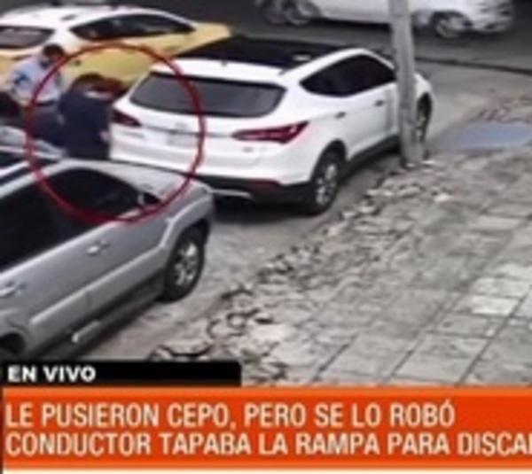 Le pusieron cepo a su vehículo, pero lo desarmó y se lo llevó - Paraguay.com