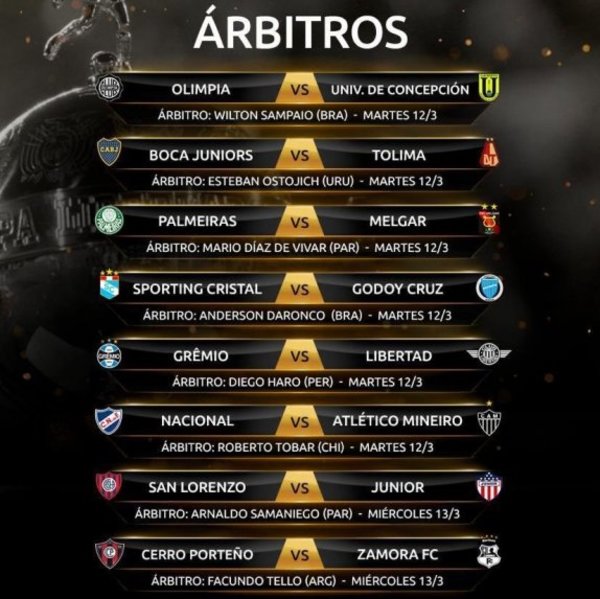 Árbitros de la segunda jornada - Deportes - ABC Color