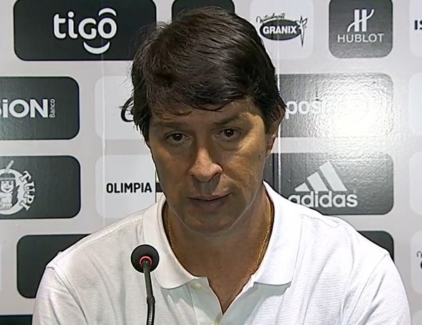 Conferencia de Daniel Garnero, tras el empate ante River Plate.