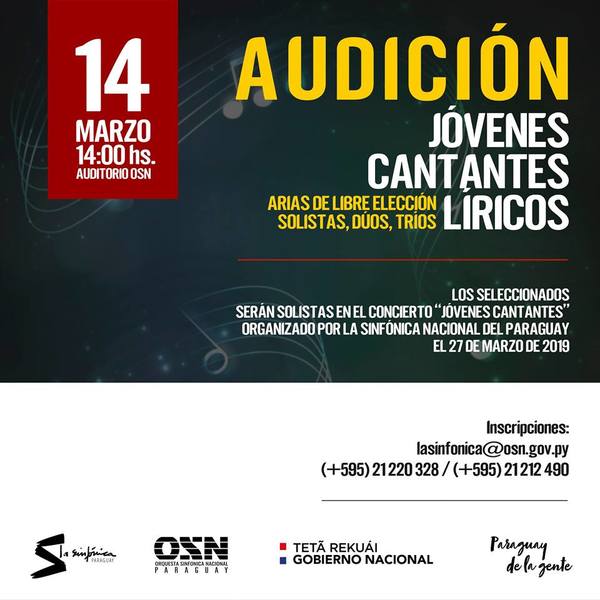 Audición de la OSN para cantantes líricos | .::Agencia IP::.