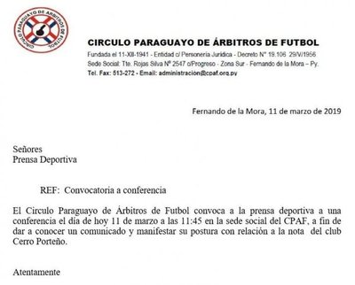 Árbitros responderán a Cerro - Deportes - ABC Color