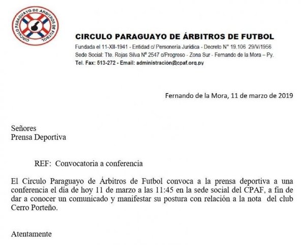 Árbitros responderán a Cerro - Deportes - ABC Color