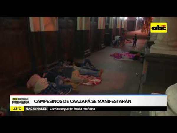 Campesinos de Caazapá se manifestarán - Tv - ABC Color