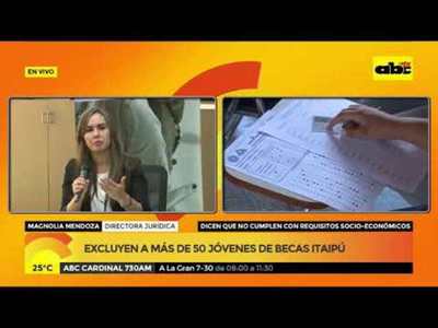 Excluyen a más de 50 jóvenes de becas de Itaipú - Tv - ABC Color