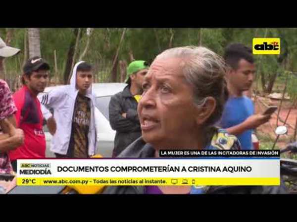Documentos comprometerían a Cristina Aquino - Tv - ABC Color