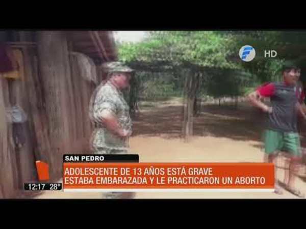 Practicaron aborto a una menor y está grave
