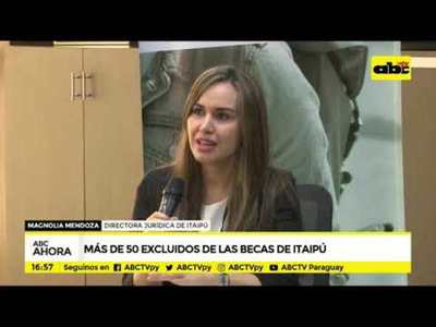 Más de 50 excluidos de las becas de Itaipú - Tv - ABC Color