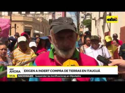Exigen a INDERT compra de tierras en Itauguá - Tv - ABC Color
