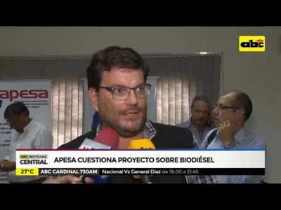 Apesa cuestiona proyecto de biodiésel - Tv - ABC Color