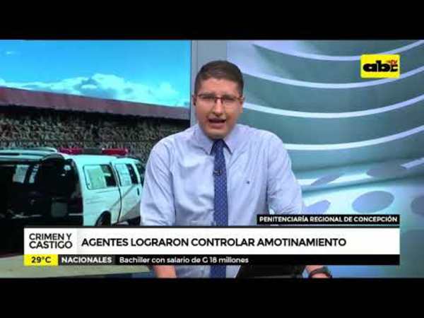 Amotinamiento en cárcel de Concepción - Tv - ABC Color