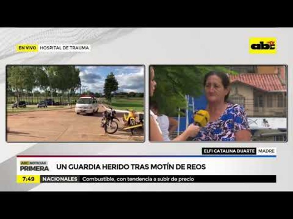 Un guardia herido tras motín de reos - Tv - ABC Color