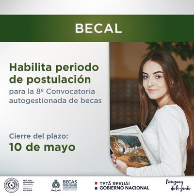 Habilitan plazo de postulación para 8ª convocatoria autogestionada de becas | .::PARAGUAY TV HD::.