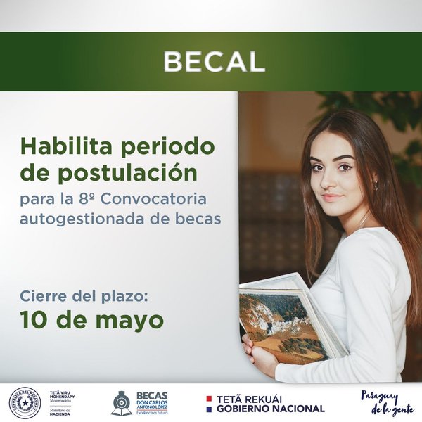 Habilitan plazo de postulación para 8ª convocatoria autogestionada de becas | .::PARAGUAY TV HD::.