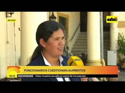 Funcionarios cuestionan aumentos - Tv - ABC Color