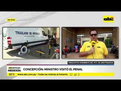 Concepción: Ministro visitó penal - Tv - ABC Color