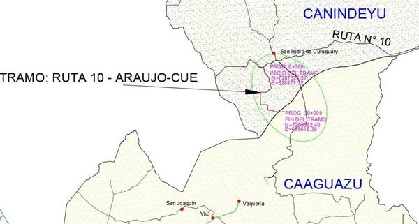 Inician pavimentación del tramo Ruta 10 – Araujo Cué en Canindeyú - ADN Paraguayo
