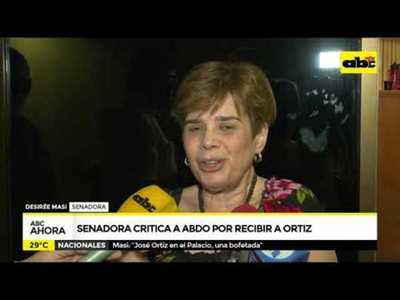 Senadora critica a Abdo por recibir a Ortíz - Tv - ABC Color