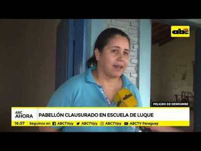 Peligro de derrumbe en escuela de Luque - Tv - ABC Color