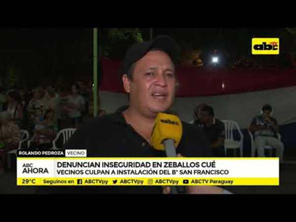 Denuncian inseguridad en Zeballos Cué - Tv - ABC Color