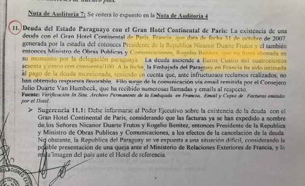HOY / Nicanor nos dejó hasta un "mono"  de 4 mil euros en un hotel de París