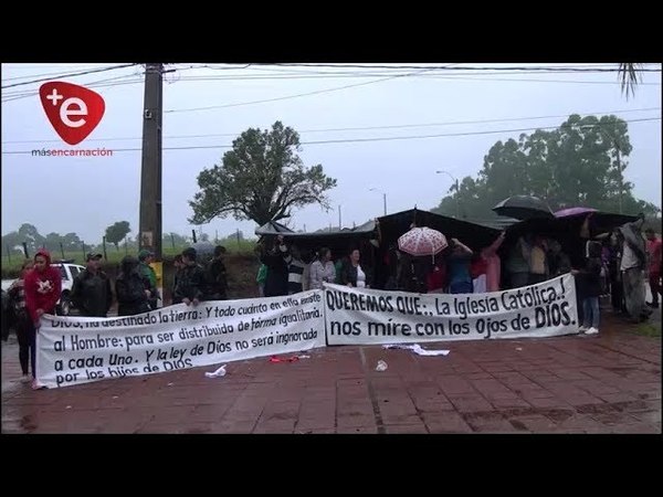 SIN TECHOS RECLAMAN TIERRAS: OCUPAN TERRENO QUE ES PROPIEDAD DEL VERBO DIVINO