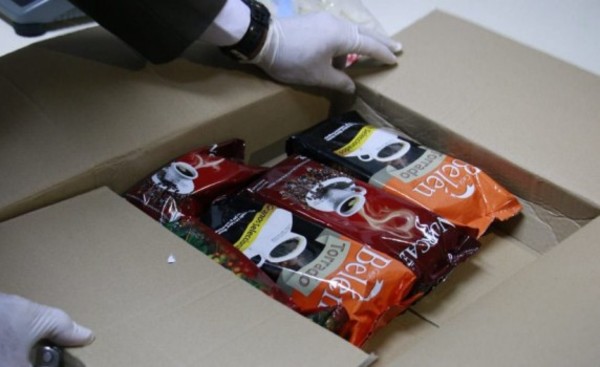 Intentan exportar cocaína en paquetes de café