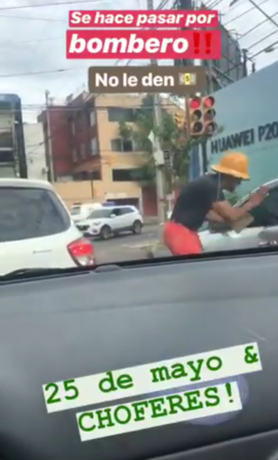 Denuncian a falso bombero pidiendo plata