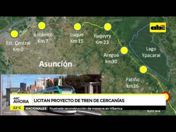 Licitan proyecto de tren de cercanías - Tv - ABC Color