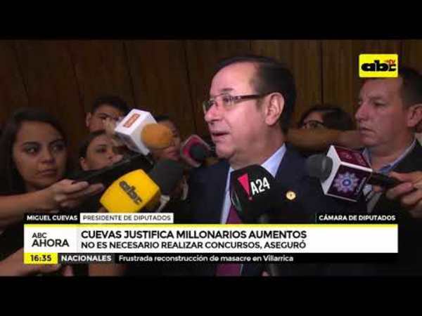Cuevas justifica millonarios aumentos - Tv - ABC Color