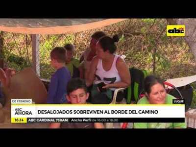 Desalojados sobreviven al borde del camino - Tv - ABC Color