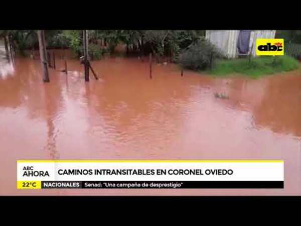 Caminos intransitables en Coronel Oviedo - Tv - ABC Color
