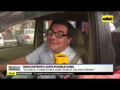 Descontento ante posible suba - Tv - ABC Color