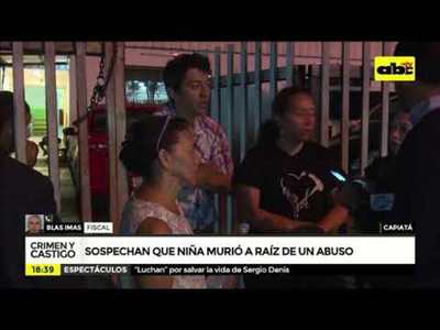 Sospechan que niña murió a raíz de un abuso - Tv - ABC Color