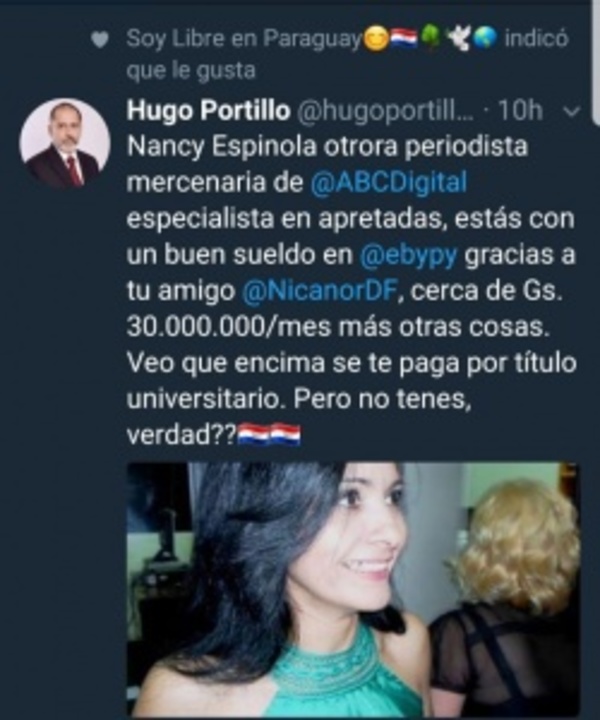 Nicanor contrató a supuesta periodista “apretadora” de ABC - ADN Paraguayo