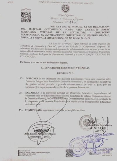 Guía de Educación Sexual de Serpaj debe tener debate más amplio, según MEC - 730am - ABC Color