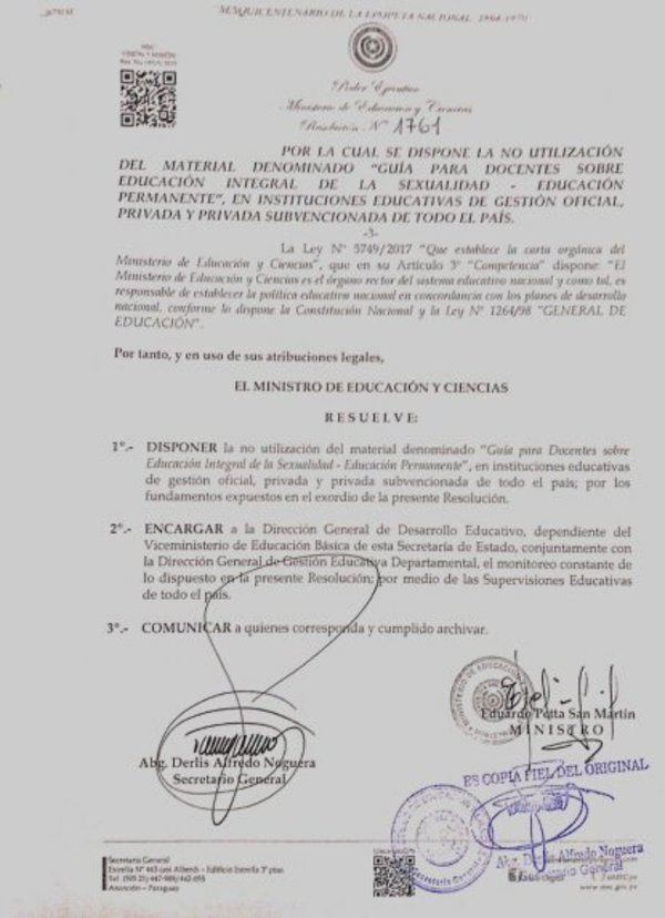 Guía de Educación Sexual de Serpaj debe tener debate más amplio, según MEC - 730am - ABC Color