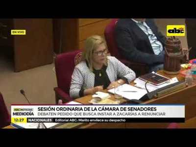 Debaten pedido que insta a Zacarías a renunciar. Parte 2 - Tv - ABC Color