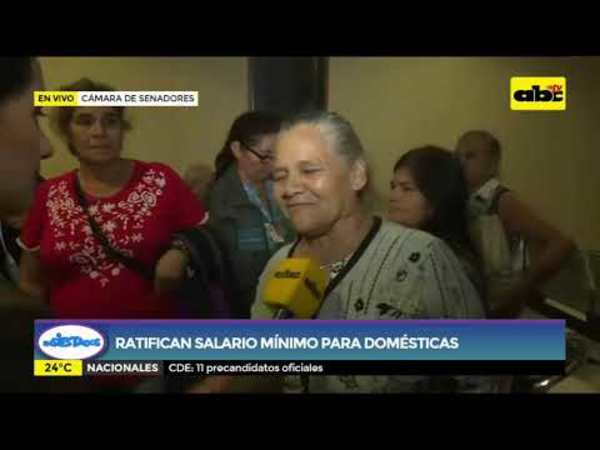 Ratifican salario mínimo para domésticas - Tv - ABC Color