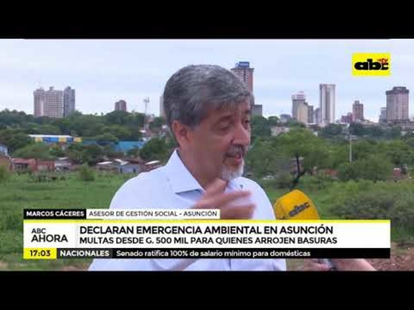 Declaran emergencia ambiental en Asunción - Tv - ABC Color