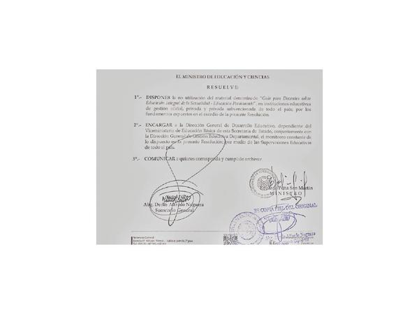 MEC rechaza guía de educación sexual, pero no da opciones