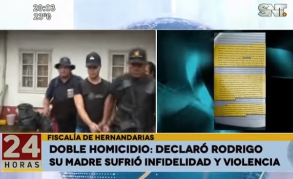 Asesino confeso narra trama de violencia e infidelidad en doble homicidio