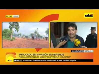 Implicado en invasión no declaró - Tv - ABC Color