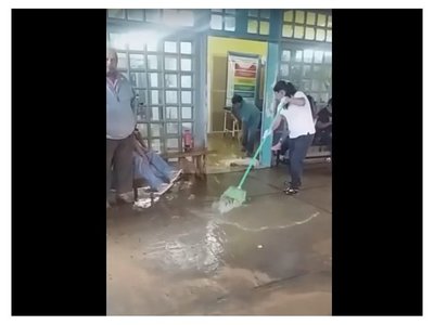 Parte del hospital de Calle'i se inundó esta mañana