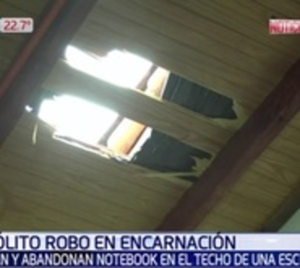 Intento de robo: Asaltantes dejaron notebooks abandonadas en el techo - Paraguay.com