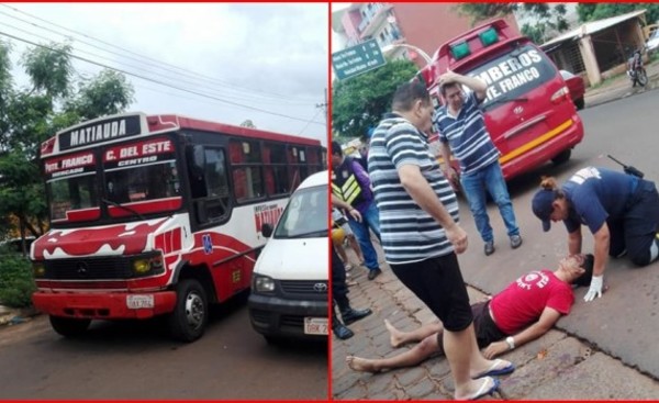 Conductor de ómnibus se da a la fuga luego de embestir por un biciclo