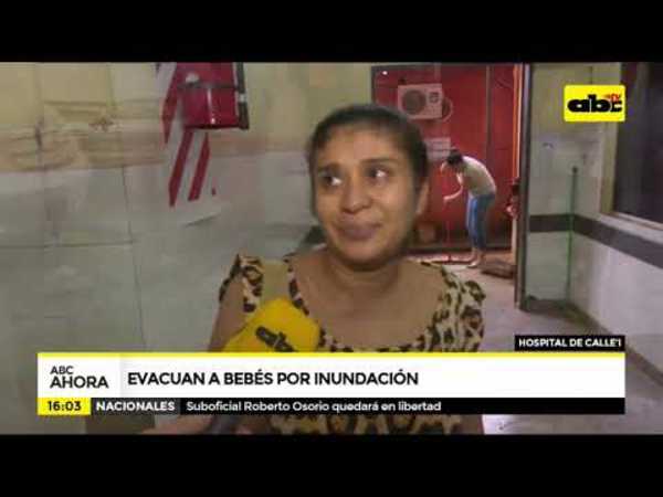Evacuan a bebés por inundación - Tv - ABC Color