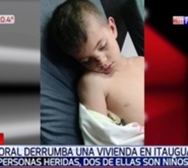 Techo de vivienda se vino abajo, dos niños resultaron heridos - Paraguay.com